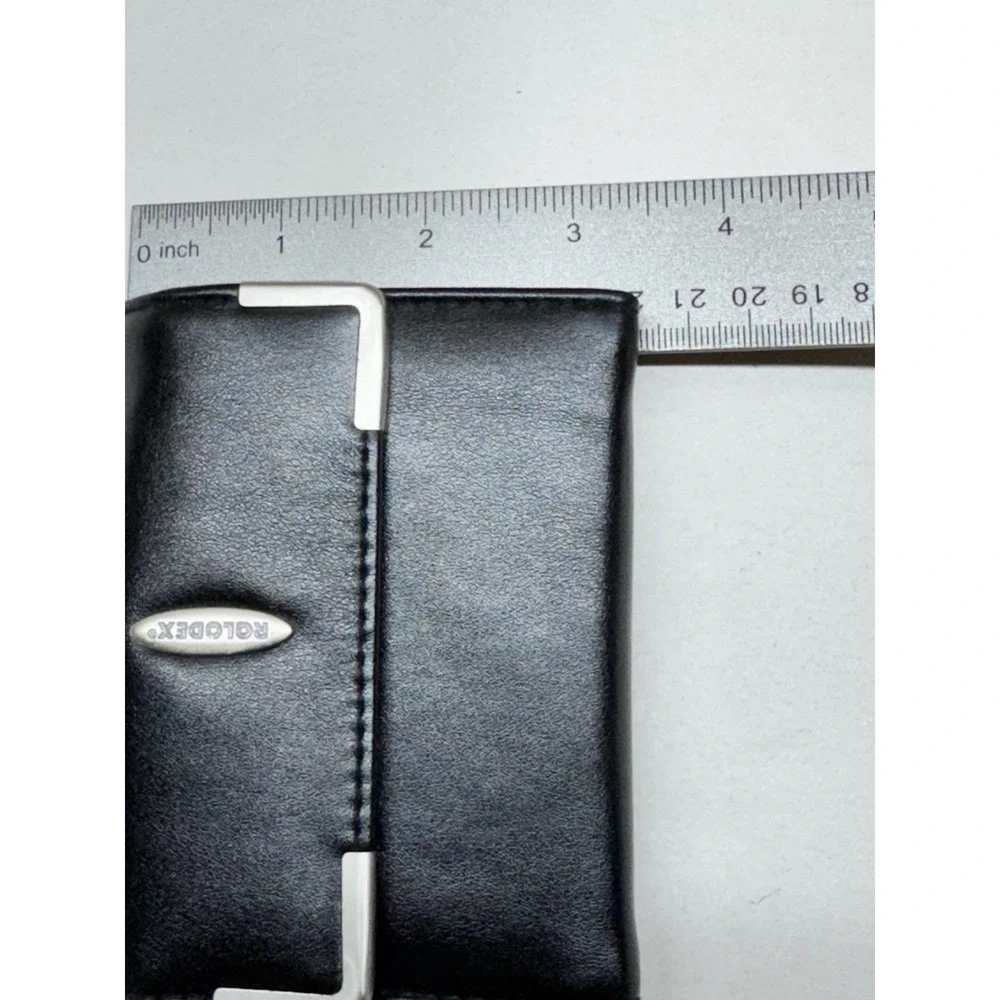 Rolodex‎ Business Card Holder Case Black Folding Organizer Wallet Portable